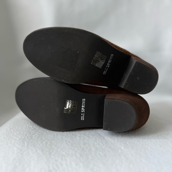 Call It Spring Size 7 Cognac Suede Ankle Booties - Picture 13 of 14
